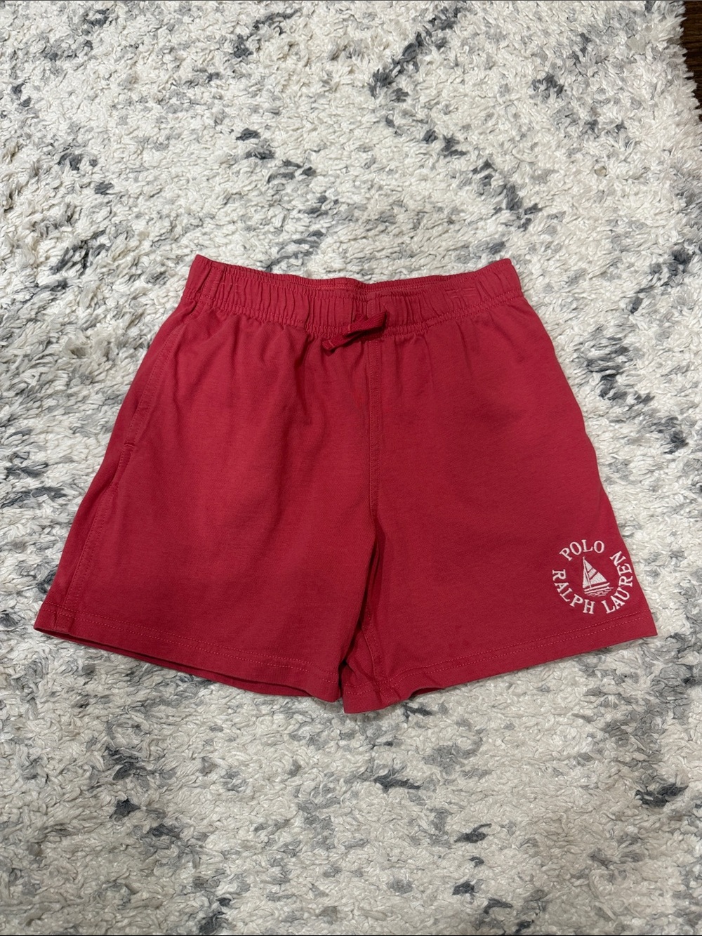 Polo by Ralph Lauren Boys Red Logo Cotton Drawstring Shorts